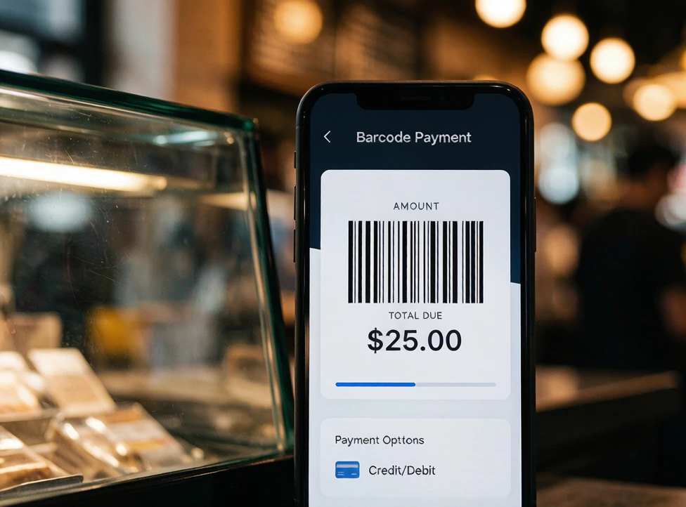 Scanning an Alipay barcode to pay at a shop in China