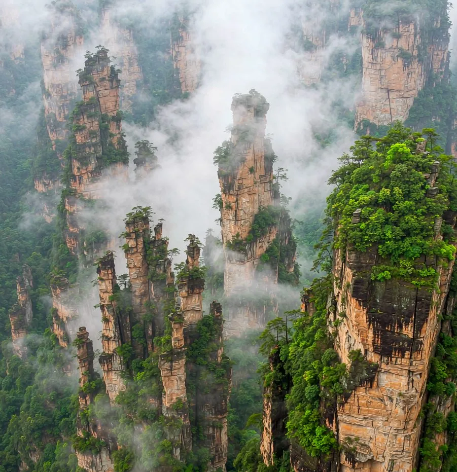 Zhangjiajie travel guide: sandstone peaks rising from mist, the Avatar mountains of China