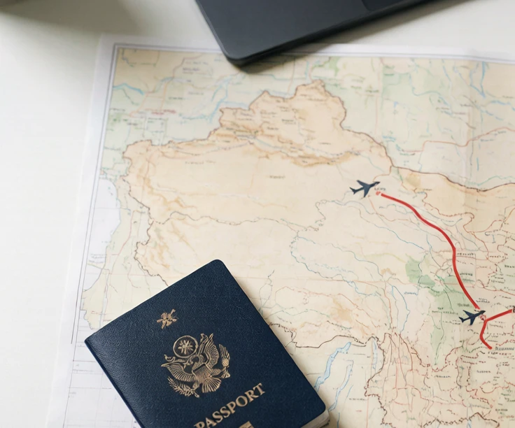 10-day China itinerary route map connecting Beijing, Xi'an, and Shanghai