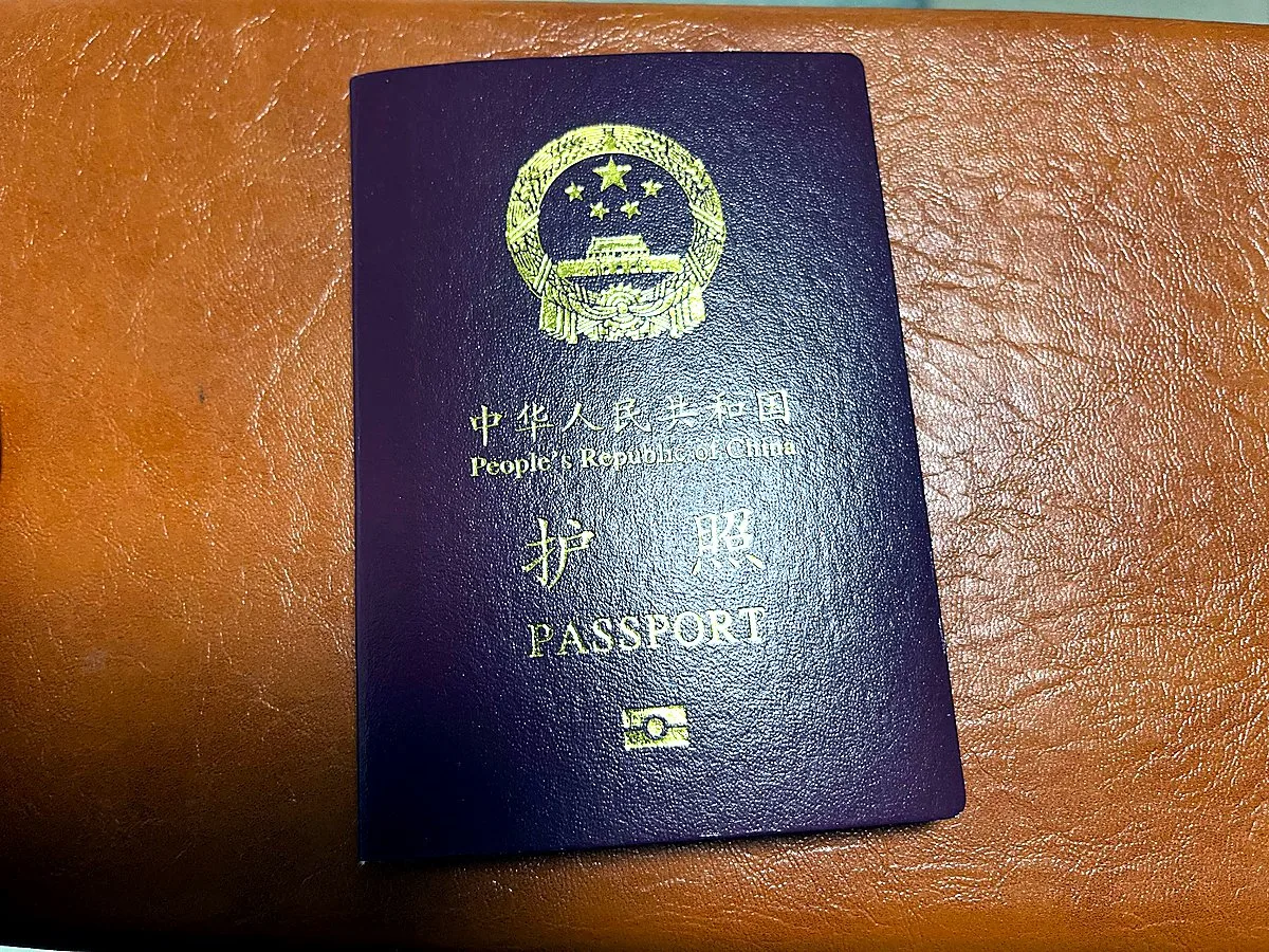 China visa documents and passport for US citizens applying at the embassy